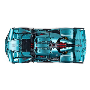 Guli 10612 - Coche de Bloques de Construcción de Plástico ABS Azul Electrochapado, Compatible con Apollo, Funciona con Batería, Más de 3236 Bloques, Escala 1:8 para Adultos - Product Image 5