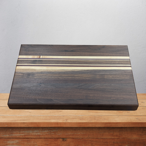 Planche à découper rectangulaire en bois de noyer foncé artisanale, style mid-century modern, écologique, durable, décoration intérieure |   Vente en gros personnalisée OEM - Product Image 2