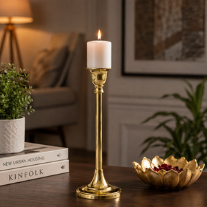 Luxury <b>Brass</b> <b>Candle</b> <b>Holder</b> Stand, Tall Pillar <b>Candle</b> Stand for Home Decor Wedding Centerpiece Dining Table Event Party Wholesale - Product Image 2