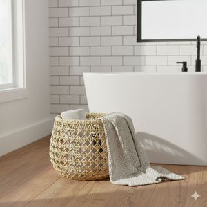 X GENTONG Ensemble de 2 paniers artisanaux en écorce de bananier - Product Image 5