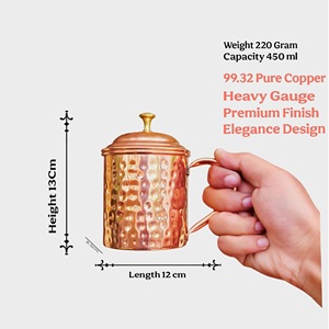 Taza de Café Clásica de Cobre Puro para Servir Café, Jugos y Bebidas, Taza de Cobre para Bebidas a un Precio Razonable - Product Image 2
