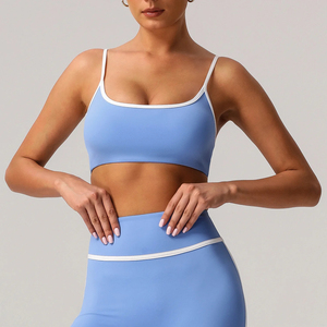 Sujetador deportivo de yoga para mujer, transpirable, soporte medio, de Spandex/Nylon, para correr, entrenar, gimnasio, con relleno push-up y tirantes finos extraíbles - Product Image 6