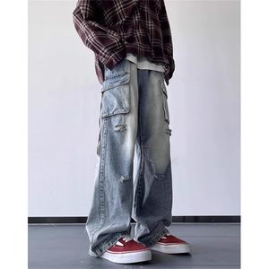 Men’s Baggy <b>Pants</b> Loose Fit Casual Trousers Relaxed <b>Straight</b> <b>Leg</b> Design for Everyday Wear Comfortable Stylish Streetwear - Product Image 3