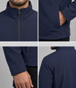 Chaqueta Impermeable para Hombre, Chaqueta de Senderismo, Chaqueta de Entrenamiento, Chaqueta de Invierno con Cuello Alto, Chaqueta Cortavientos de Algodón y Poliéster para Camping - Product Image 4