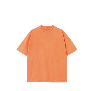 เสื้อยืดสไตล์วินเทจทรงปกติ แขนสั้น ล้างสีแบบแอซิดวอช สตรีทแวร์ ดีไซน์ขาดๆ ผ้าฝ้ายถัก 100% เป็นมิตรต่อสิ่งแวดล้อม - Product Image 6