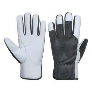 Gants de travail réfléchissants en cuir de mouton grainé pour la sécurité, la construction, la protection individuelle, l'assemblage et la conduite - Product Image 1