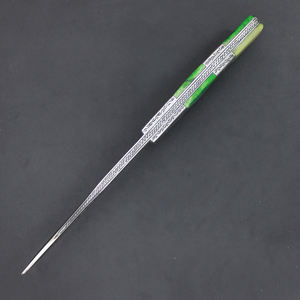 Magnifique couteau de cuisine professionnel en acier Damas de haute qualité, avec manche gravé en cuivre blanc, article le plus vendu - Product Image 3