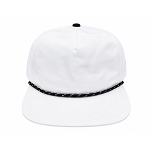 Custom 5 Panel Snapback Cap <b>Flat</b> Bill High Profile 100% Cotton Twill Rope <b>Hat</b> Wholesale OEM <b>Hat</b> for Adult Streetwear - Product Image 1