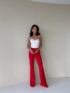 Women's Purple Linen Cargo Pants High Waist Elastic Loose Fit Ankle Length Solid Color Casual Summer Style - Product Image 4