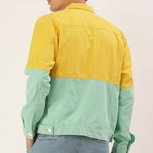 Veste en jean pour homme à col montant, coupe ajustée, manches longues - Coupe-vent, respirante, antibactérienne, streetwear décontracté d'hiver - Product Image 2