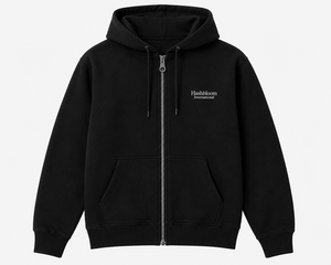 เสื้อฮู้ดซิปสีดำสำหรับผู้ชาย Hashbloom International ทรงปกติ ผ้าฝ้าย/โพลีเอสเตอร์ เฟรนช์เทอร์รี่ สวมใส่สบายในฤดูหนาว แห้งเร็ว - Product Image 1
