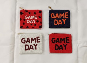 Embroidered <b>Canvas</b> Coin Purses <b>Mini</b> Zipper Closure Unisex Casual Style College Team Logo Pouches - Product Image 4
