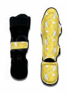 Protège-tibias en cuir PU durable et mousse EVA pour Muay Thai, protection de pied pour Kick Boxing, entraînement MMA, arts martiaux - Product Image 5
