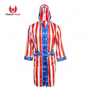 Bata de Boxeo Personalizada de Satén Sublimado, Ligera y Profesional, para Entrada de Luchadores, con Logotipo Personalizado - Product Image 2