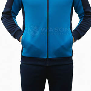 เสื้อแจ็คเก็ตวอร์มอัพสำหรับผู้ชายสำหรับการฝึกก่อนออกกำลังกายและหลังออกกำลังกาย เสื้อแจ็คเก็ตระบายอากาศสำหรับผู้ชายสำหรับการฝึกซ้อมที่เข้มข้น - Product Image 3