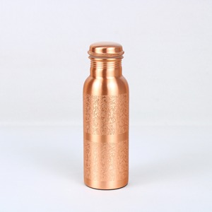 Premium Pure Copper Water <b>Bottle</b> 100% Leak Proof Engraved Ayurvedic Drinking <b>Bottle</b> Reusable Eco Friendly Copper <b>Flask</b> for Home - Product Image 5