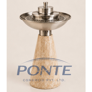 Quemador de Incienso Artesanal con Base de Mármol, Porta Incienso de Acero Inoxidable Plateado, Incensario Árabe de Lujo, Mabkhara Moderna - Product Image 5