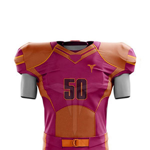 Uniforme de Fútbol Americano de Diferentes Estilos y Colores Lisos, Sublimado, de Secado Rápido, Transpirable, de Poliéster, Servicio OEM, Alta Calidad, Económico - Product Image 4