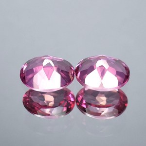 Par de topacios rosas naturales, forma ovalada, piedras sueltas de cristal rosa para la fabricación de joyas, anillos y colgantes. - Product Image 2