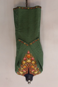 Green Embroidered Kurta Floral neckline Long Sleeve Indian Pakistani <b>Top</b> for Women - Product Image 2
