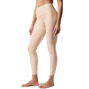 Conjunto de 2 piezas para mujer: Top corto moderno y leggings de cintura alta, de algodón, felpa y nailon spandex, ropa deportiva, venta al por mayor personalizada - Product Image 5