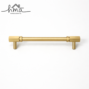 Modern Brushed <b>Brass</b> Cabinet Handle With Round Ball Ends Minimalist Drawer Pull Long Furniture Handle For Kitchen Cupboard - Product Image 6