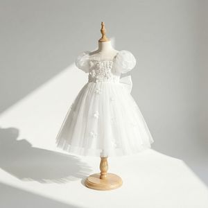 Vestido de Fiesta de Alta Calidad para Niña con Mangas Abullonadas y Lazo en la Espalda, Vestidos de Princesa para Niños, Vestido de Cumpleaños Bonito para Niñas, Venta al por Mayor - Product Image 3