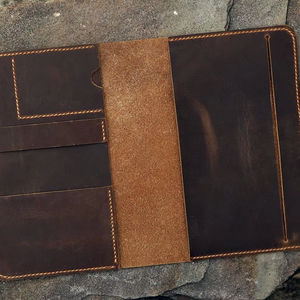 Professional Luxury Leather Notebook Cover Journal <b>Case</b> with Protection Refillable Holder for Business Meetings NBC-0011 - Product Image 1