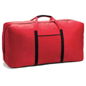 Bolsa de Lona Roja TITAN TREAD WEAR con Ribete Negro y Asa Superior, Bolsa de Viaje y Gimnasio de Gran Capacidad - Product Image 1