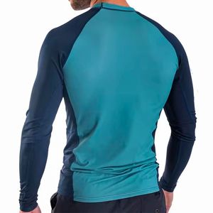 Rashguard OEM ODM Rash Guard Men Sublimation <b>Printed</b> Spandex Bjj Rash Guard Gym <b>Surfing</b> Diving Rashguard Compression Shirts MMA - Product Image 2