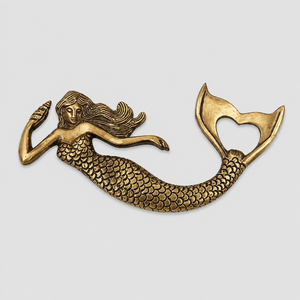Décapsuleur artisanal en laiton massif, motif hippocampe, doré vintage, ouvre-bouteille en métal pour décoration de bar côtier et mariage - Product Image 4