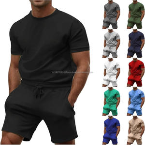 Ensemble court de luxe 2 pièces de marque pour l'été 2026, couleur unie, broderie Y3K, pour le sport et le fitness, grande taille, vente en gros - Product Image 2