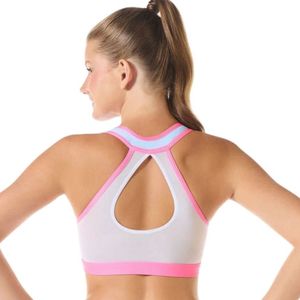 Costume de scène personnalisé pour femmes avec strass, haut court et short, vêtements de danse extensibles scintillants pour cheerleading et gymnastique - Product Image 4