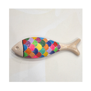 Peces de madera pintados a mano de alta demanda para decoración y recuerdos - Product Image 1