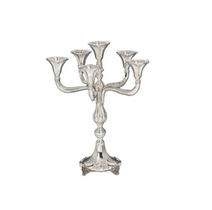 Elegant 3-Arm <b>Silver</b> Metal Candelabra Taper Candle Holder For Wedding Dining Table Centerpiece Home Decorative <b>Candlestick</b> - Product Image 4