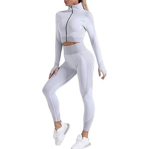 Custom Made Logo Gym Workout Women Yoga Sets Top Print Casual Yoga Suit Sleeveless Shirts <b>Leggings</b> Set Breathable Seamless Nylon - Product Image 1