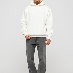 Sweat à capuche personnalisé de haute qualité, double couche, épaules tombantes, coupe ample, en molleton de coton épais - Product Image 3