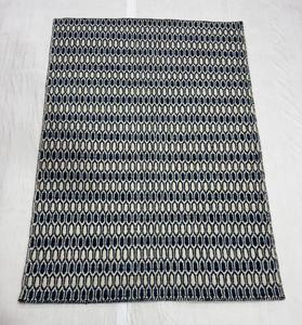 Tapis en laine noué à la main, motif géométrique, brun naturel et noir, poils plats, confortable, adapté aux animaux domestiques, tapis de zone fait main, style moderne pour la maison - Product Image 3