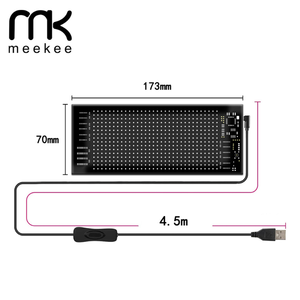 ป้ายไฟแสดงผลข้อความเลื่อนได้สำหรับติดกระจกหลังรถยนต์ Meekee ขนาด 16x32 จุด พร้อมระบบควบคุมผ่านแอปพลิเคชัน - Product Image 1