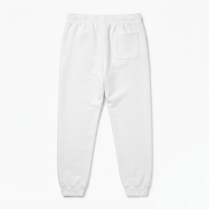 ZAINI Premium Twill Men <b>Jogger</b> Pant 320 GSM <b>White</b> Casual Sweatpants Gradient Printed Design Custom Logo Lightweight Drawstring - Product Image 2