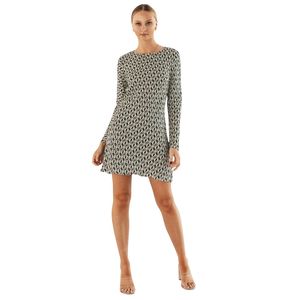 Mini vestido estampado para mujer, traje de verano de cintura alta - Product Image 2