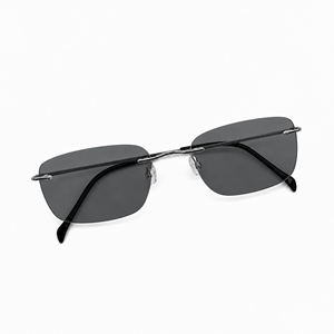 Frameless Eyeglasses Anti Blue Light UV420 Square Titanium Lightweight Pure Titanium Custom Rx Designer - Product Image 3