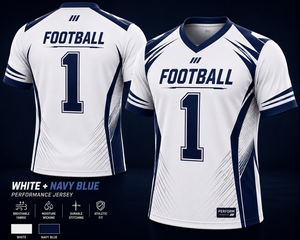 Camiseta de Fútbol Personalizada 100% Poliéster Unisex para Adultos, Uniforme de Fútbol con Nombre y Número del Equipo, Impresión Digital, Cuello en V, Manga Corta - Product Image 1
