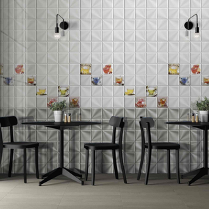กระเบื้องบุผนังเซรามิกสีขาวเงาขนาด 300x600 มม. สำหรับงานตกแต่งภายในเชิงพาณิชย์และองค์กร สไตล์โมเดิร์นมินิมอล - Product Image 3