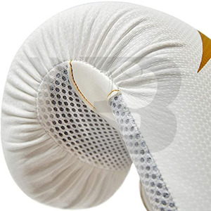 Guantes de Boxeo Blancos de Cuero Genuino con Cordones, Diseño de Logotipo Personalizado, Precio Razonable al por Mayor, Guantes Unisex para Adultos - Product Image 5