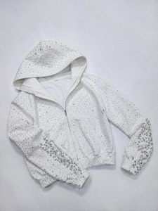 เสื้อสเวตเชิ้ตมีฮู้ดพิมพ์ลายจุดสีขาวสำหรับผู้ชายทรงปกติลำลองฤดูใบไม้ผลิผ้าฝ้ายถักเสื้อคลุมด้านนอก - Product Image 5