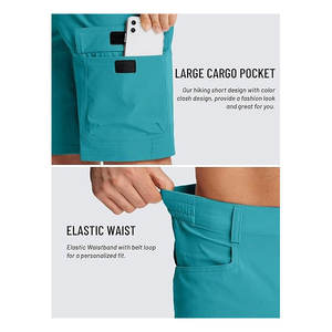 Shorts de jogging cargo unis pour hommes, taille mi-haute, décontractés, avec grandes poches, couleur unie, pour la gym et l'été, grandes tailles - Product Image 4