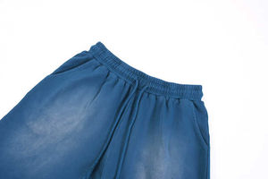 Pantalones Cortos Deportivos Personalizados de Algodón 100% con Estampado 3D en Relieve, Estilo Streetwear, con Bajo Deshilachado y Lavado Ácido para Hombre - Product Image 3