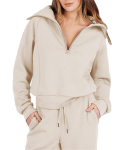 Conjunto Deportivo Informal de Otoño para Mujer, Transpirable, Ecológico, de Poliéster/Nylon, con Forro Polar, Manga Larga, Cuello Redondo y Pantalones Anchos - Product Image 2