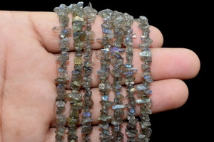 Perles de pierres précieuses en labradorite naturelle chatoyante, formes irrégulières, 3MM 6MM, en vrac, pour la fabrication de bijoux, fournisseur Inde - Product Image 3